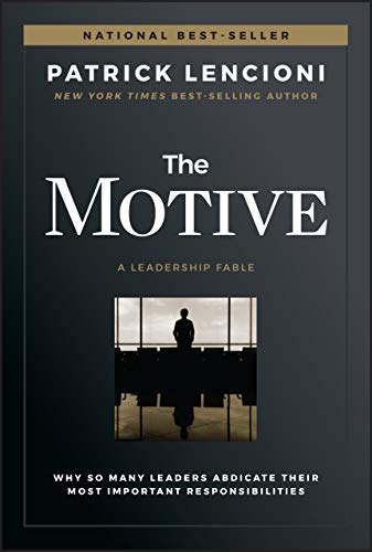 Book cover for "The Motive" with a silhouetted figure at a window.