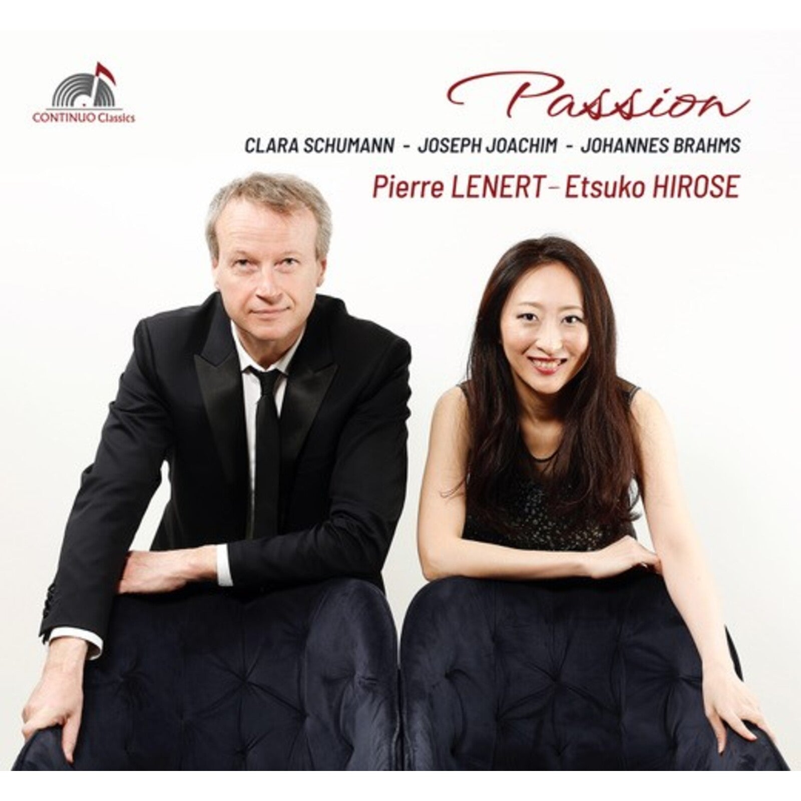 CD cover featuring Pierre Lenert and Etsuko Hirose, classical musicians.