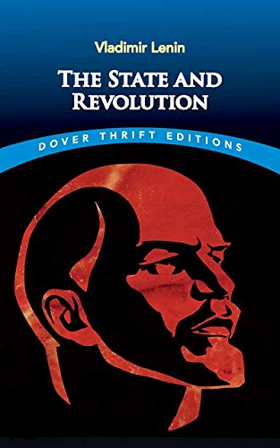 Book cover: “The State and Revolution” by Vladimir Lenin, with a portrait.