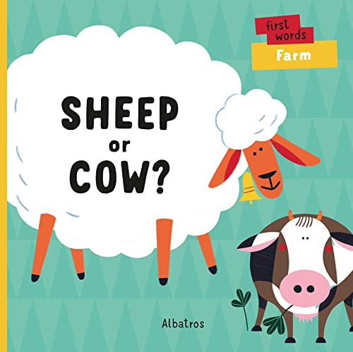 Book cover with cartoon sheep, cow, and text "Sheep or Cow?".