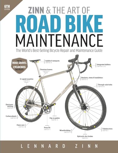 Book cover showing a road bike with labels pointing to various mechanical components.