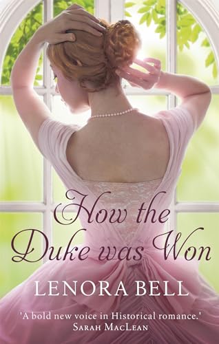 Book cover: woman in pink gown with updo, titled "How the Duke Was Won.