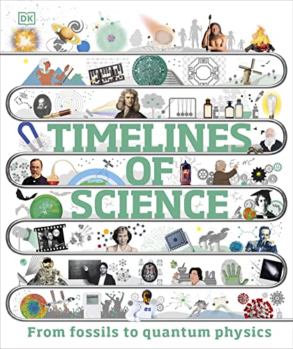 Book cover: “Timelines of Science” with illustrated historical scientific imagery.