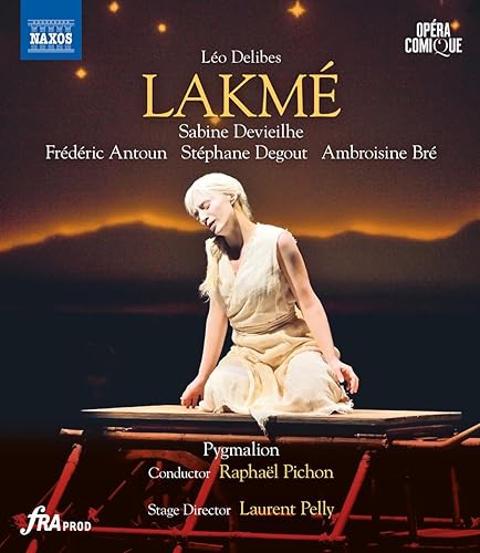 Blu-ray cover for Lakmé opera featuring Sabine Devieilhe in costume.