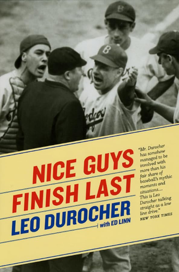 Book cover featuring a vintage baseball photo and bold red text.