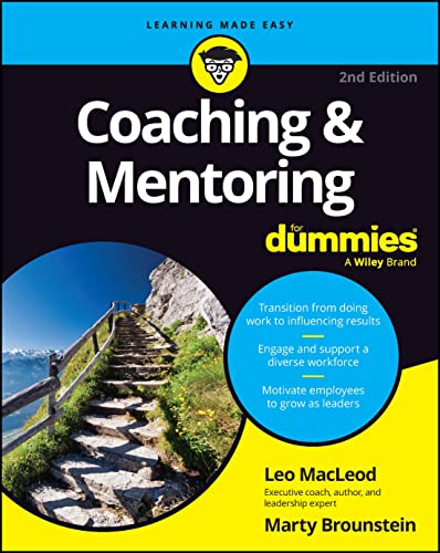 Book cover for Coaching & Mentoring For Dummies with a mountain path image.