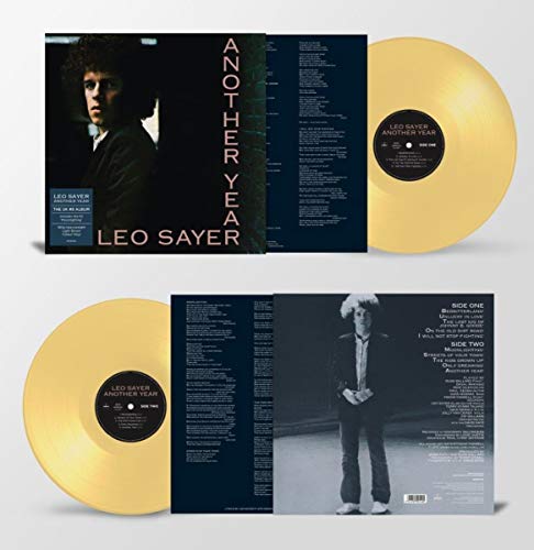 Leo Sayer’s “Another Year” coloured vinyl record with album cover displayed.