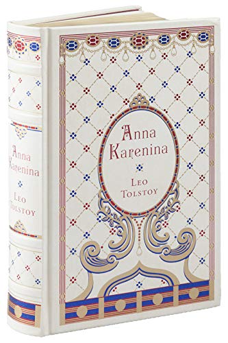 Ornate white book cover for Leo Tolstoy’s “Anna Karenina.”