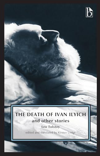 Book cover: “The Death of Ivan Ilyich” with a man’s face in shadow.