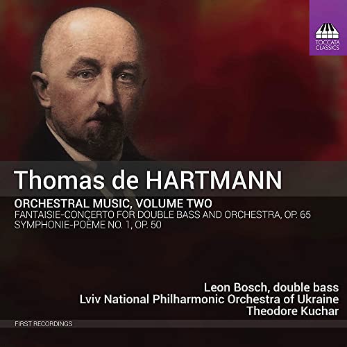 CD cover featuring a portrait of composer Thomas de Hartmann.
