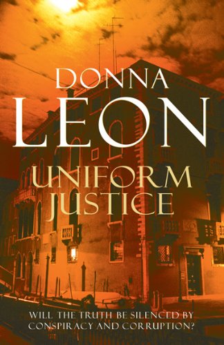 Book cover: "Uniform Justice" by Donna Leon, featuring a Venetian building.