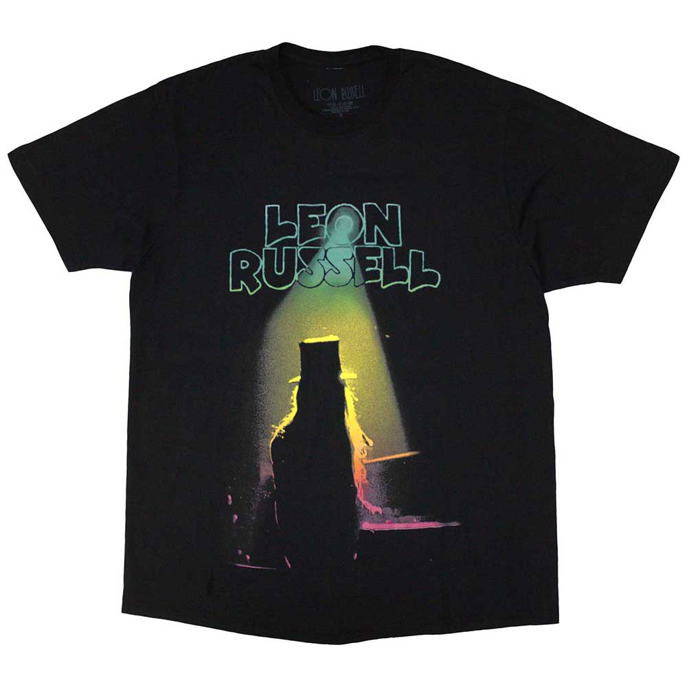 A medium unisex t-shirt featuring Leon Russell's Masquerade album artwork on the front.