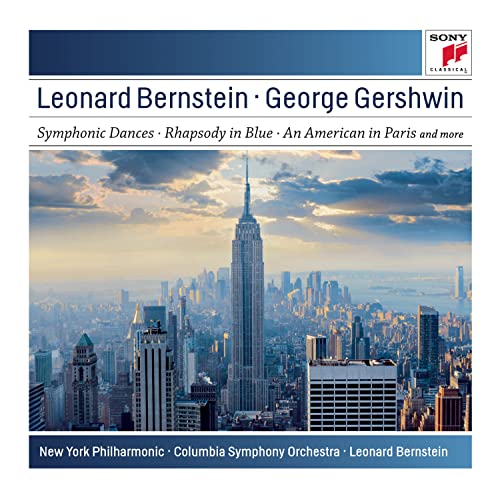 CD cover featuring the Empire State Building and text by Bernstein and Gershwin.