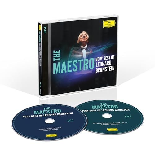 CD case and two discs featuring portrait of Leonard Bernstein.