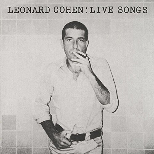 Black and white CD cover featuring Leonard Cohen smoking a cigarette.