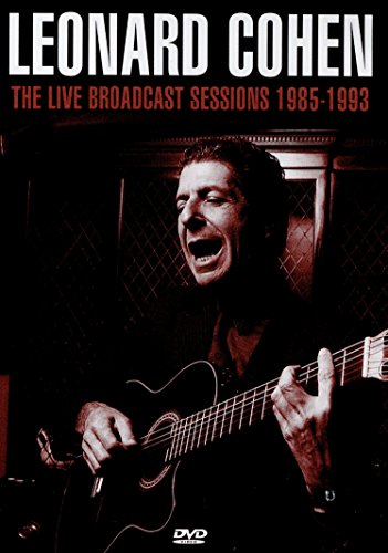 Leonard Cohen DVD cover featuring the singer playing guitar, sepia tone.