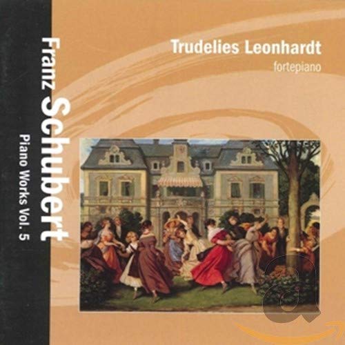 CD cover: painting of people in formal wear before a large building.