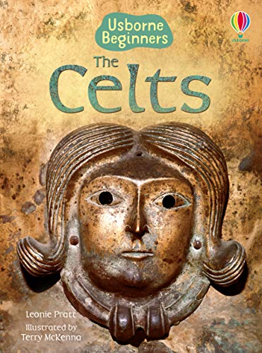 Book cover: "The Celts" with an image of an ancient bronze face.