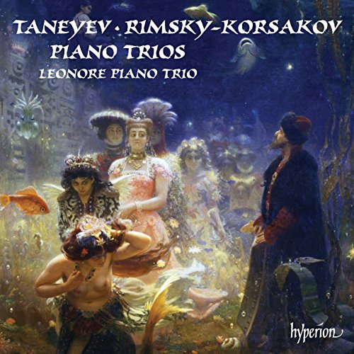 Cover art of "Leonore Piano Trio - Taneyev & Rimsky-Korsakov" with mystical, underwater scene.