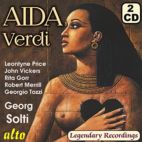 CD cover for Verdi’s Aida, featuring Leontyne Price in profile.