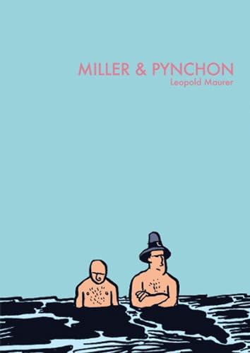 Book cover: two men waist-deep in water, simple line drawing style.