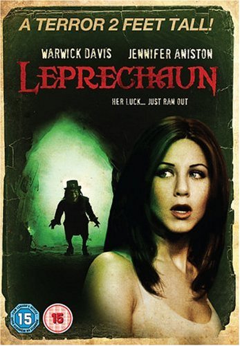 Leprechaun" DVD cover featuring a woman and a small, shadowy figure.