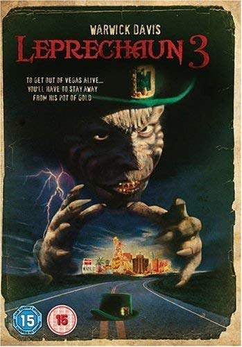 Leprechaun 3 DVD cover featuring a menacing leprechaun and Las Vegas skyline.