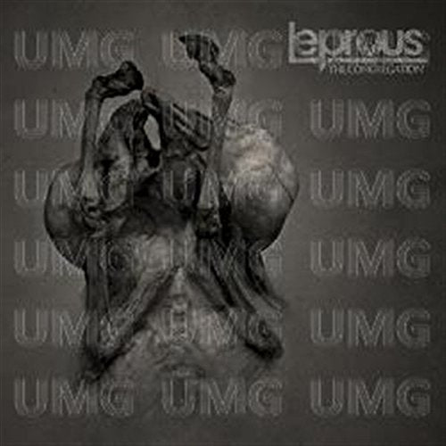 Dark gray album cover with a distorted humanoid figure and band name in corner.
