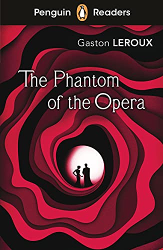 Book cover for The Phantom of the Opera featuring a red and black swirl.