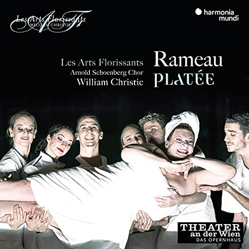 CD cover for Rameau’s *Platée* featuring performers in white costumes.