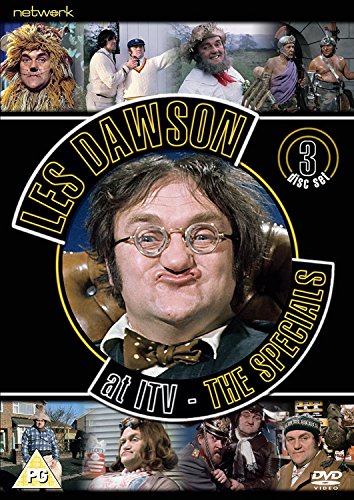 DVD cover featuring Les Dawson with various character costumes and a central portrait.