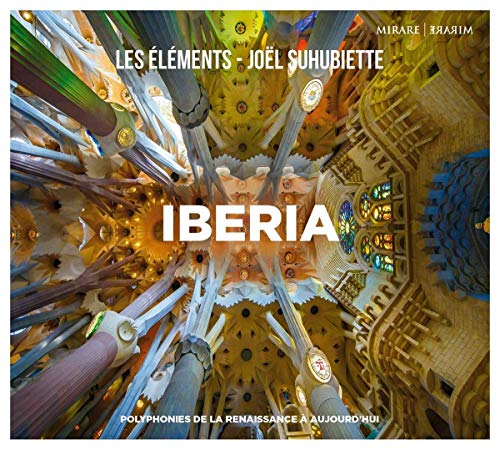 "CD cover featuring a cathedral's interior with 'IBERIA' in white text."