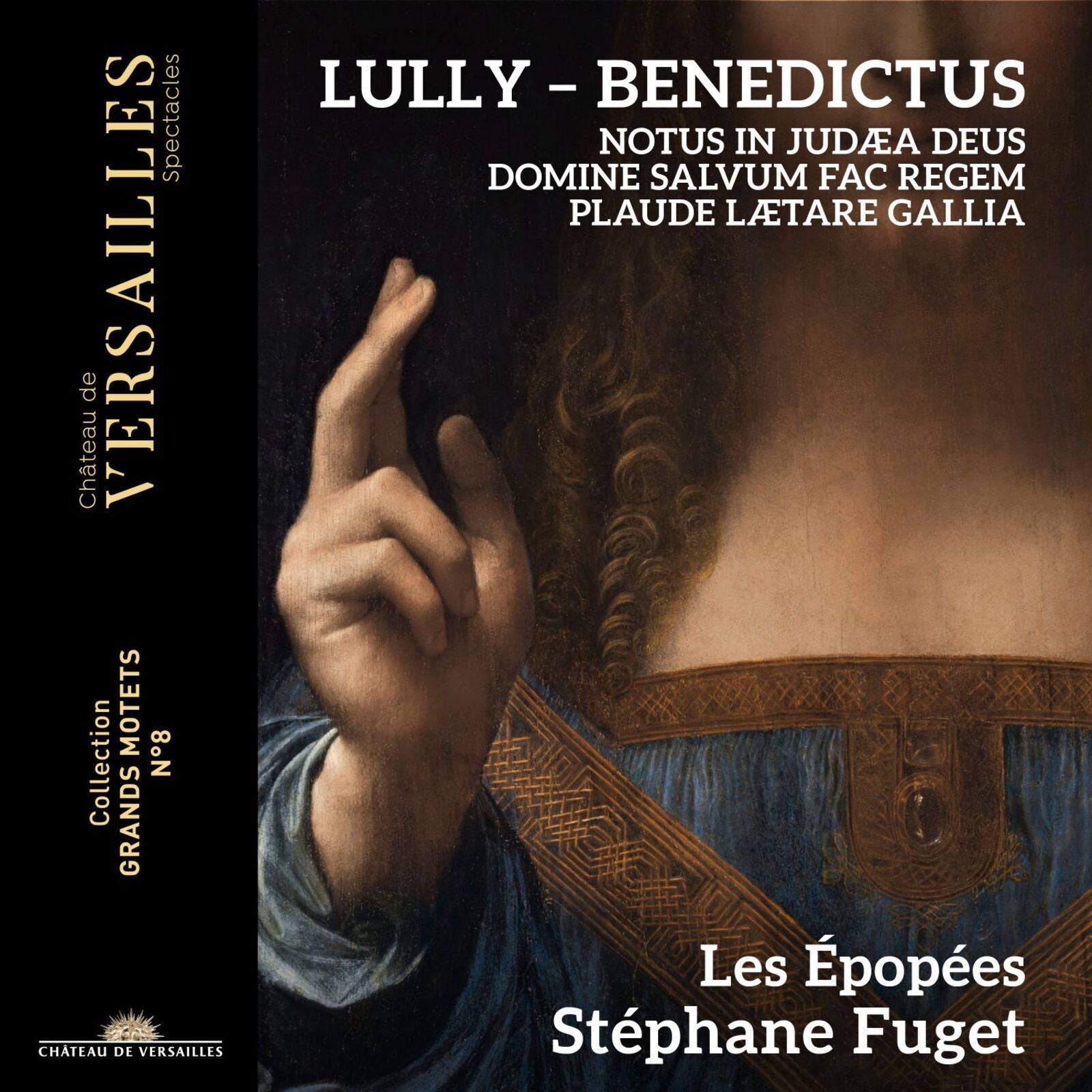 CD cover: hand blessing detail from painting, text “Lully - Benedictus.”