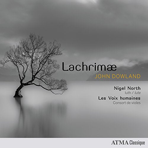 CD cover: bare tree by water, text “Lachrimae Dowland” and artist names.