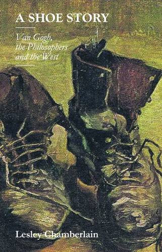 Book cover depicting worn leather boots against a painted background.