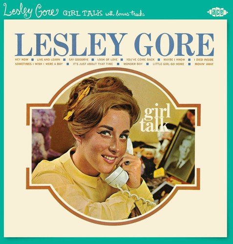 Lesley Gore CD cover featuring a woman on the phone, green border.