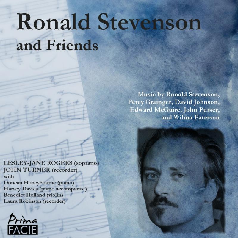CD cover for "Ronald Stevenson and Friends" featuring musicians’ names.
