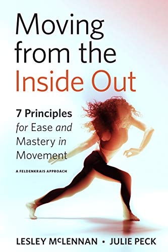 Book cover: dancer in motion, red background, white text, "Moving from the Inside Out.