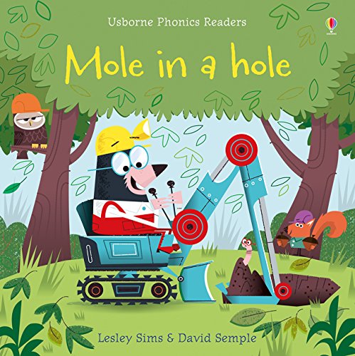 Book cover: mole operating a digger in a green, leafy scene.