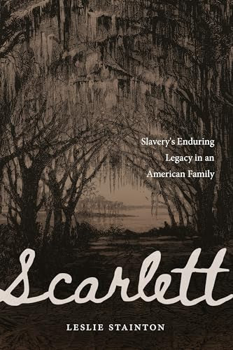 Book cover: “Scarlett” with a dark, atmospheric landscape and text.