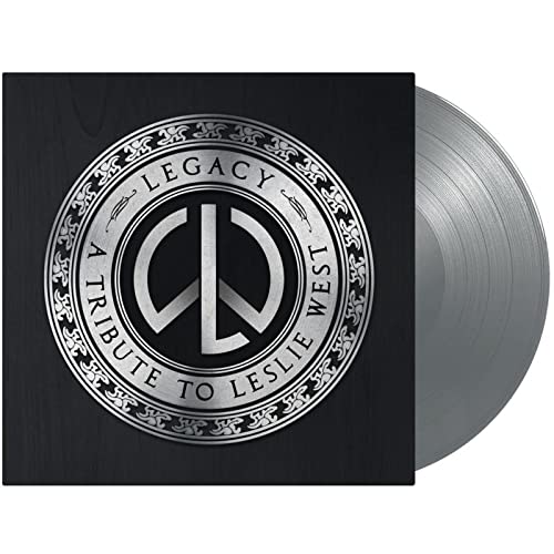 Leslie West tribute vinyl record with dark cover and silver disc.