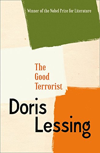 Book cover: "The Good Terrorist" by Doris Lessing, abstract design.