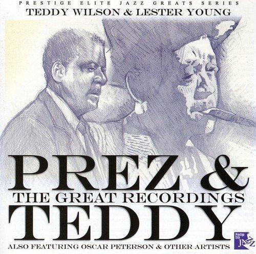 CD cover featuring sketched portraits of Lester Young and Teddy Wilson.