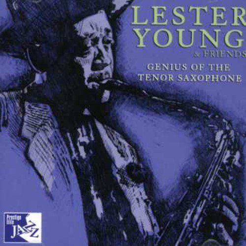 "Blue-toned album cover with sketched image of man holding a saxophone."