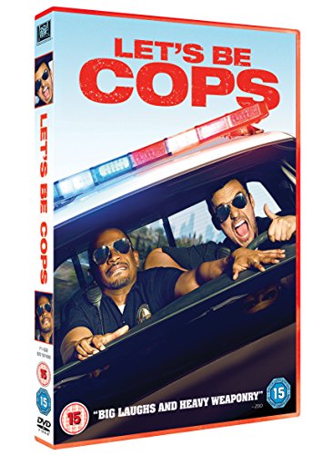 Let's Be Cops" DVD cover with two men in sunglasses leaning from a car.