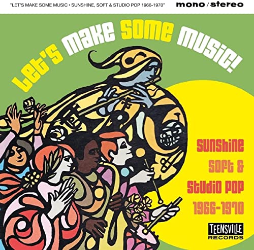 CD cover: colorful 1960s illustration of musicians playing instruments.