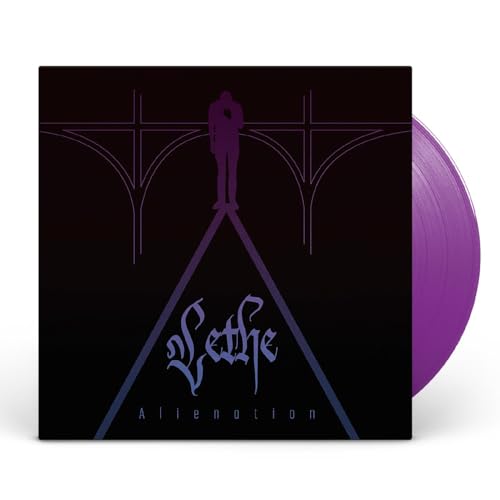 Purple vinyl record with album cover featuring a silhouetted figure.