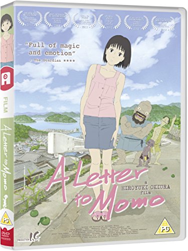 DVD cover for animated film "A Letter to Momo" featuring characters.