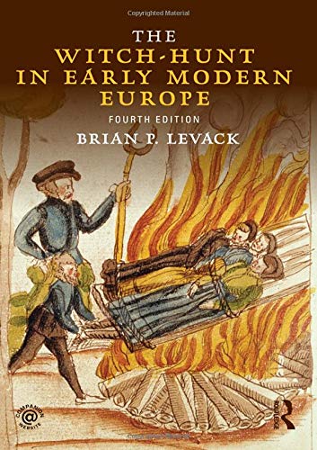 Book cover depicting a 16th-century witch trial scene with fire and figures.