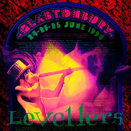 CD cover for The Levellers’ “Glastonbury ‘94” with a performer silhouette.